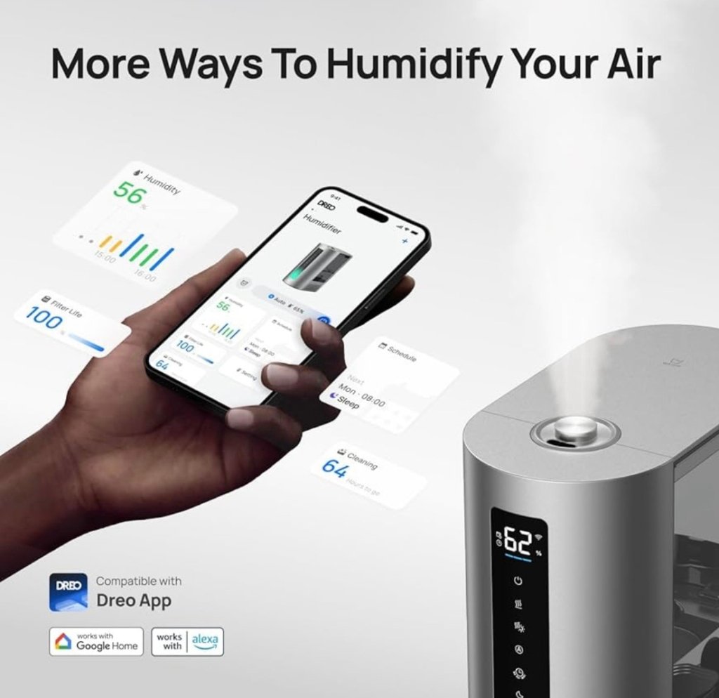 Humidifier with smart app control